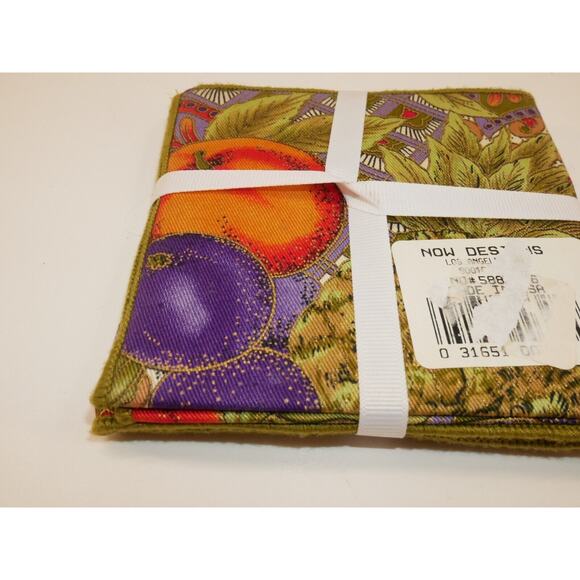 Now Designs Cocktail Napkins Fruit Pattern- Set of 4 New - Picture 5 of 6